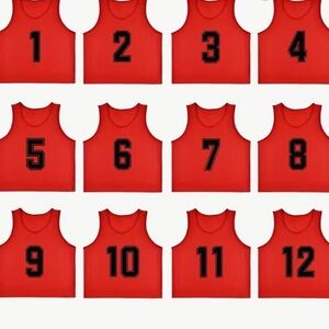 Youth Sports Jersey Set - Red